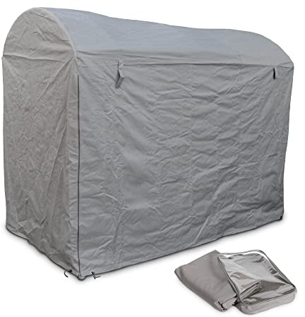 Acamp Hollywoodschaukel Abdeckung 100% wasserdicht | Reißfeste Abdeckung Gartenmöbel mit UV-Ausbleich-Schutz | Schutzhülle Gartenmöbel winterfest | Schutzhülle Hollywoodschaukel in Anthrazit