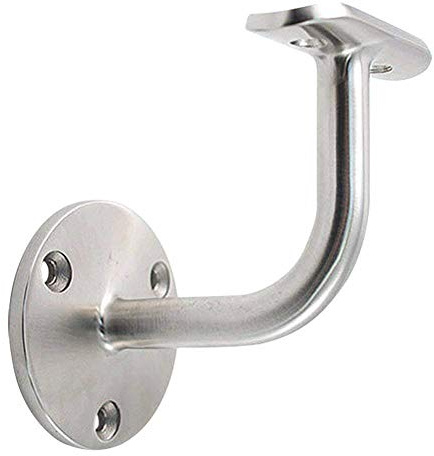 Brushed Satin Polished Stainless Steel Grade AISI 304 Handrail Stair Wall Bracket - Select Pack Size (1)