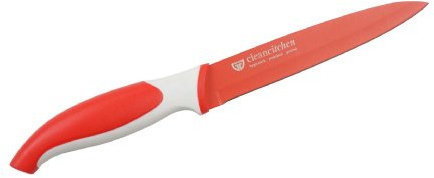 GRÄWE Allzweckmesser, Gemüsemesser, Küchenmesser, CLEANCITCHEN 5' (12,7 cm) rot antibakteriell