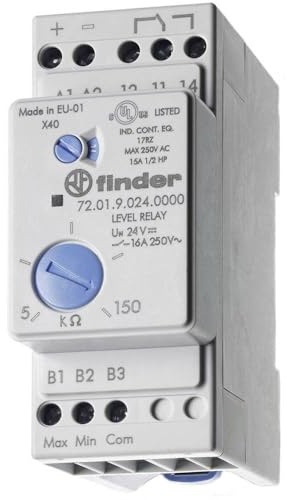 Finder Serie 72 – Relais livello liquido regolabile 1 contatto deviatore 240 VAC