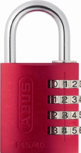 ABUS 145/40 C 40 mm Körper 4-stelliges zurücksetzbares Zahlenschloss rot
