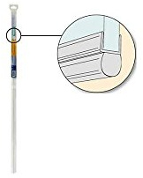 Fermit Duschtürdichtung 1m, Rundlippe unten; Silikon; Universal; Dichtungsband; Türdichtung; Duschtüren