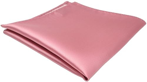 TigerTie Einstecktuch in rosa hellrosa einfarbig Uni - Tuch Polyester - Größe 26 x 26 cm