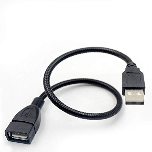 Duttek USB Verlängerungskabel, USB Kabel Verlängerung Stecker auf Buchse Adapter Kabel für die Datensynchonisation Flexible Verlängerung Schwanenhals Kabel 30 cm/11.8 Inch