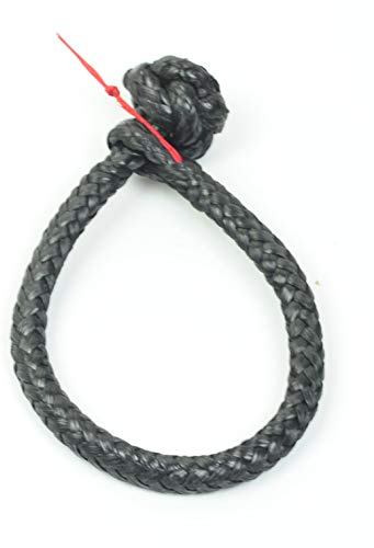 Manille de cordage Dyneema, 5 mm, noire, charge de rupture de plus de 2000 kg