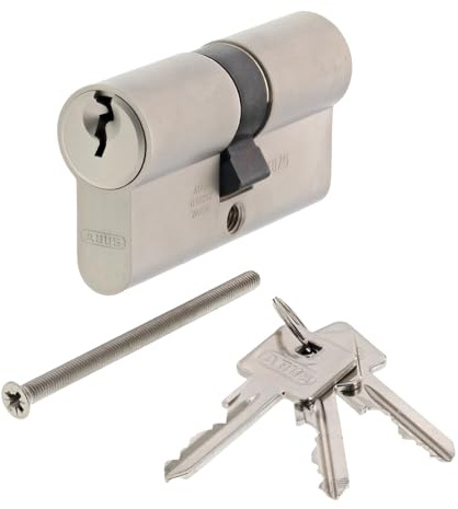 ToniTec Set aus einem Abus Türschloss Schließzylinder A93 + ToniTec Schloss Pflegespray Doppelzylinder 30/35 mm