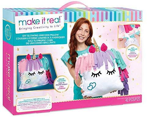 Make It Real DIY Unicorn Pillow Kit - Sewing Craft Kit - Ages 8+
