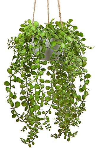 Briful 14 Artificial Hanging Plants Hanging Trailing Plants Fake Plants in Pot, Decorative Artificial Plants Indoor for Home Kitchen Bedroom Wall Decoration