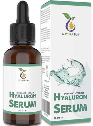 Sérum Acide Hyaluronique BIO 50ml, vegan - Gel hautement dosé d'acide hyaluronique - Serum hydratant anti-âge & anti ride pour le visage