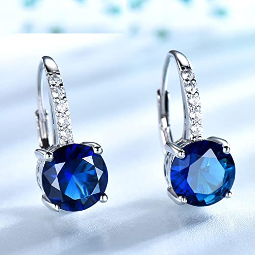 LOKILOKI Solide Silber 925 Schmuck Runde Erstellt Nano Mystic Topas Ohrclips Für Frauen Party Geschenk Edlen Schmuck