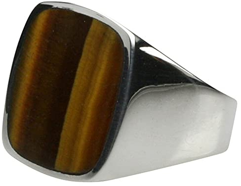 Massiver Siegelring aus 925er Silber mit Tigerauge