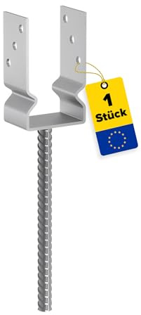 Sellon24 Support Foot Post Anchor Ground Sleeve Joist Hanger Galvanised Support PSZ (PSZ_90)