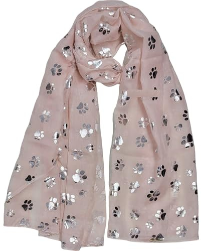 GFM Hundtassar silverfolie tryck halsduk, DP-03-BGLB-Rosa, L
