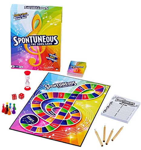 Moose Spontuneous - Das Liedspiel - Sing it oder Shout It - Talent nicht erforderlich - Familienparty-Brettspiel für 8+ Jahre, 4-10 Spieler