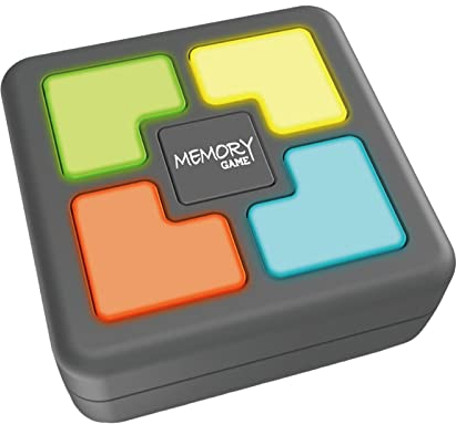 Harilla Tragbares elektronisches Memory-Spiel, Interaktionsspielzeug mit Lichtern und Geräuschen, Gehirn-Gedächtnis-Training, Motorik Spielzeug, Memory Lernspielzeug für Kleinkinder, Stil a