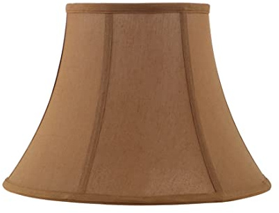 Aspen Creative 30232, Transitional Bell Shaped Spider Construction Lamp Shade, Light Brown, 7 Top x 13 Bottom x 9-1/2 Slant Height