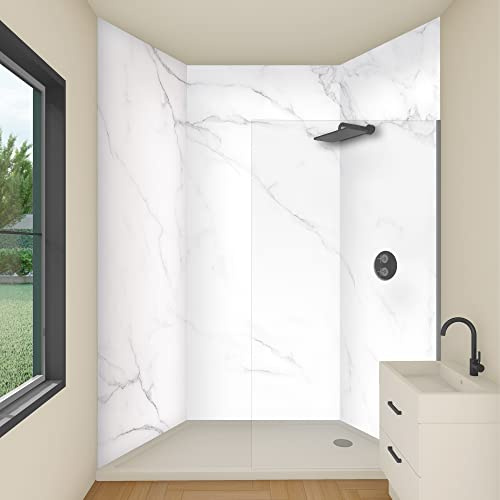 yourplate Duschrückwände mit individueller Größe (3 Rückwände – Premium Matt – bsst06) – Duschrückwand Alu mit Feuchtigkeitsschutz – Rückwand Dusche zur einfachen Montage