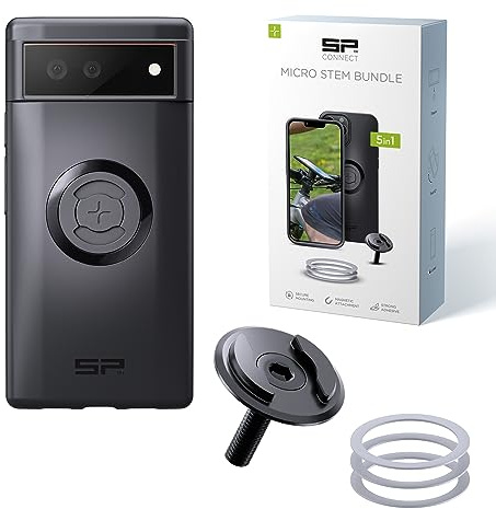 SP CONNECT Micro Stem Bundle | SPC+ | för Google Pixel 6 mobiltelefonhållare för cykelstyret | smartphone-hållare cykel | mobiltelefonhållare