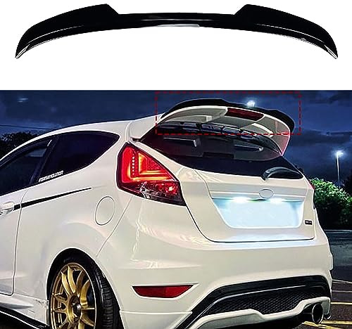Compatible pour Ford Fiesta St-Line MK6 MK6.5 2008-2017, becquet de lèvre de Coffre arrière ABS aileron d'aile Kit de carrosserie Accessoires de Style de Voiture,Glossy Black