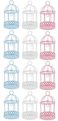 Beaupretty 12stücke Mini Vogelkäfig Deko Teiliges Stilvolles Tischdekor Und Schöne Aufbewahrung Für Schreibtisch Und Bücherregal Für Kreative Raumgestaltung