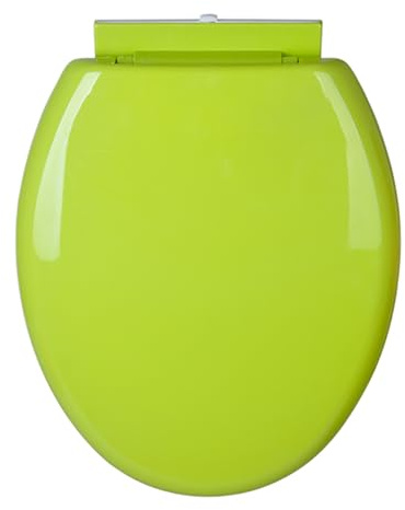 Dazzluxe Round PP Toilet Seat with Lid, Quiet Soft Close Color Toilet Seats Cover, Easy To Install & Clean, Adjustable Plastic Toilet Seat,Green