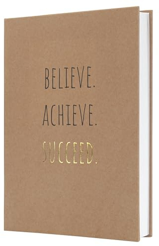Sigel Notizbuch Jolie A5 liniert Geschenkbuch Pure Success 192 Seiten | JN803, 100 g Papier, Hardcover aus Kraftpapier, schwarz gold, vegan