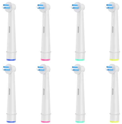 8pcs Interspace Toothbrush Heads, Compatible with Braun Oral B Electric Toothbrushes for Cleaning Crevices, Bridges and Implants.