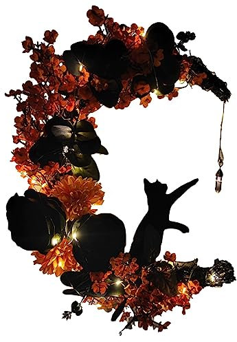 Sunfashion Halloween-Kugeln,Adventskranz Rohling Kranz Deko Wreath Dekokranz Türkranz Halloween Deko Außen Blumenkranz Deko