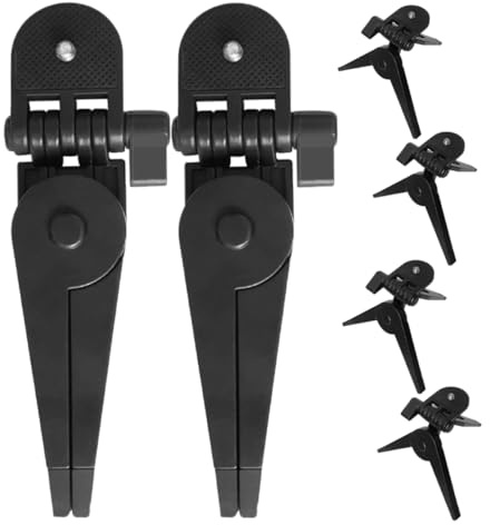 Mini Treppiede a Piastra Nero ABS 6 Pezzi per Fotocamera | Portatile Stabile Design, e Leggero, Dispositivi per Esterno e Viaggio