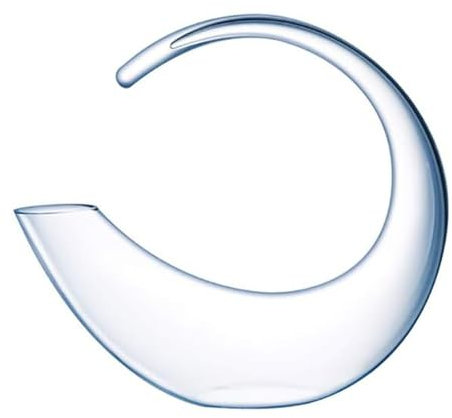 SNOWFEE Decanter per Vino Rosso da 1,4 Litri, Decanter per Vino soffiato a Mano in Vetro Cristallo Senza Piombo, Bottiglia di Vino in Vetro con Design a Forma di C per Gli Amanti del Vino Decanter