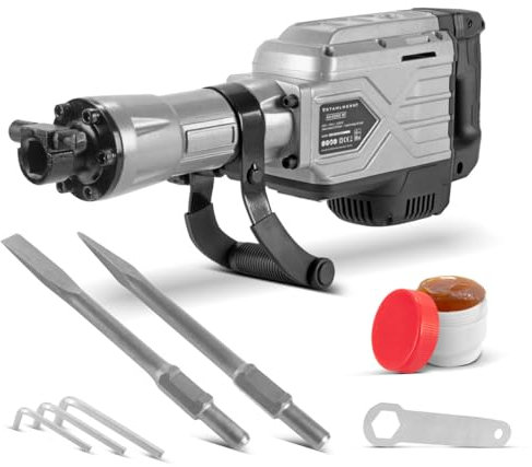 STAHLWERK Marteau de démolition AH-2200 ST avec une puissance de 2 200 W, 2 100 coups par minute et 65 J de force de frappe - Marteau burineur - Marteau perforateur - Marteau de démolition avec burin