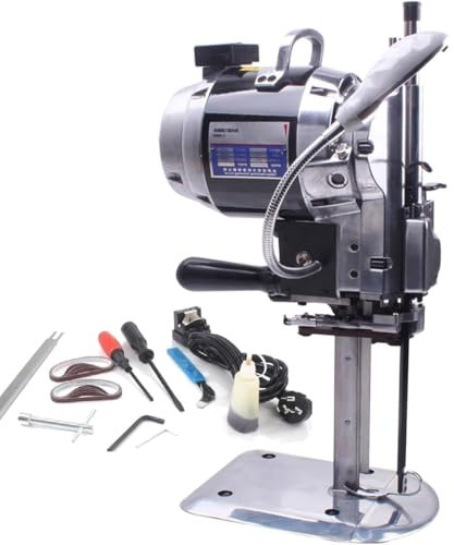 Macchina per il taglio del tessuto Macchina per il taglio del tessuto elettrico con lama dritta verticale, forbici elettriche per tessuti multistrato, per abbigliamento in tessuto Pelle Carta,8in