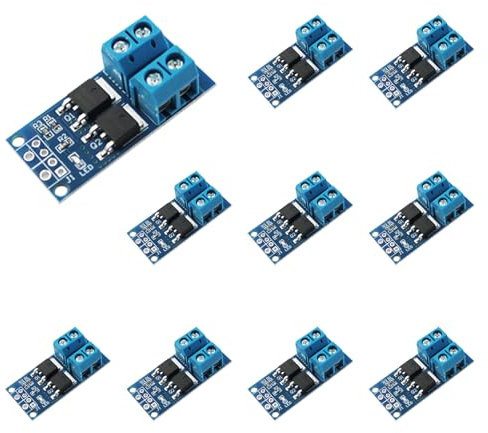YTgilo - 10 unidades de módulo de driver de interruptor DC5V-36V15A de potencia máxima de 30 A, 400 W, interruptor de disparo, interruptor electrónico de ajuste de la placa de control de interruptor