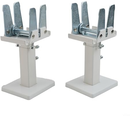 Jotekonoby A Pair Radiator Support Brackets, Wall Mount Floor Stand Panel Heater Holder, 14-21cm Height Adjustable Radiator Floor Mounting Feet Kit