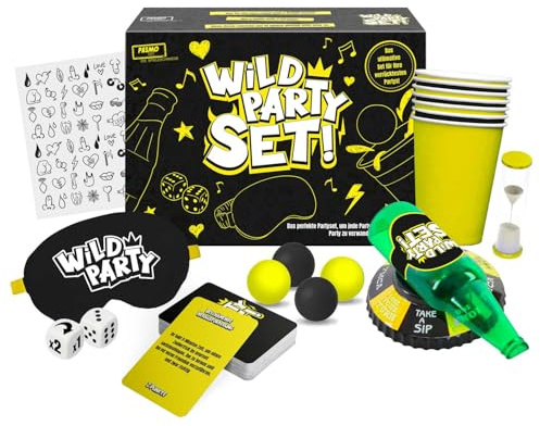 CRAZE Magic Slime Pasmo Wild Party Set Trinkspiel - Kartenspiele & Gesellschaftsspiele für Erwachsene - Partyspiele für Junggesellenabschied, Festival, Mädelsabend & mehr