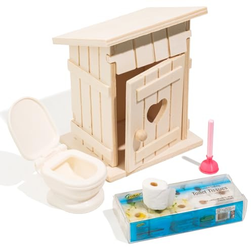 RTUOHUIN Wichtel Toilette Set, 13-teiliges Miniatur Wichtel Zubehör für Wichteltür und Weihnachten inkl. Toilette, Klobürste, Toilettenpapier, Kinderzimmer Deko für Weihnachten