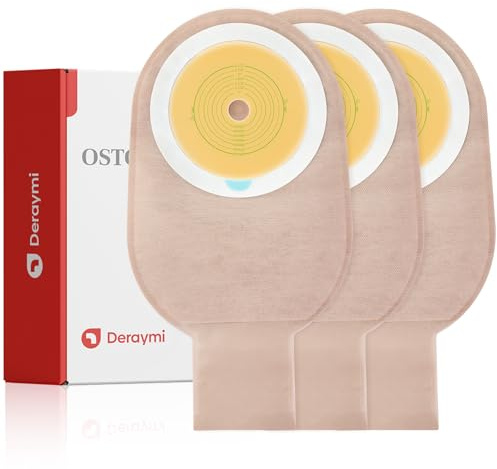 30PCS Colostomy Bags, Ostomy Supplies, One Piece Drainable Ostomy Pouches with Clamp Closure for Ileostomy Stoma Care, 15 mm-64 mm Cut to Fit