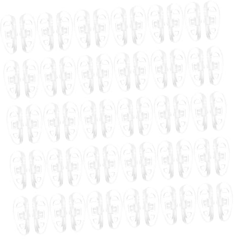 TOBBOMEY 50 Pair Eyeglass Accessories Nose Pad Replacements Soft Nose Pads Eyeglasses Replacement Transparent