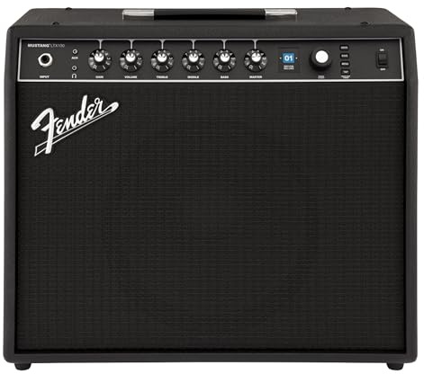 Fender Mustang LTX100 Gitarren-Combo-Verstärker, 100 W, vielseitige Sounds, 100 Presets, 50 Verstärkertypen und Effekte, einfache Bedienung, integriertes Stimmgerät und USB-Anschluss