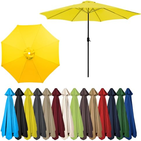 Auvent de rechange imperméable carré pour parasol déporté de 2 m/7 m, tissu de protection UV avec 6/8 baleines, solution d'ombrage d'extérieur