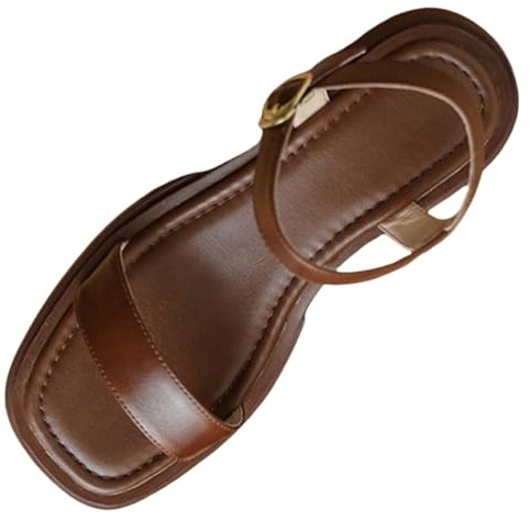 Generico Sandali Donna Estivi Da Con Punta E Supporto Per Plantare (Marrone, 39) Zeppa Estive Zeppe Estiva Scarpe Bianche Sandalo Trekking Jelly Shoes Alla Schiava Sport Platform Sandals Espadrillas