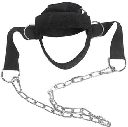 KIOALXZ Correa para la cabeza para ejercitar el cuello, duradera, ideal para levantamiento de pesas y boxeo. Diseñada para mayor comodidad y fortalecimiento muscular. Cadena