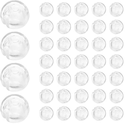 CANIGHT Tope de Cadena Cuentas para Persianas Verticales, 40 Unidades Transparentes, Accesorios para Cortinas, Compatible Persianas Enrollables, Instalación Sencilla en Hogares y Oficinas