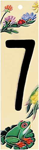 en vogue Nb-008 Naturel Série 8 – décoratifs en céramique Art Tile – Numéro de maison – 2 in. X8.5 en. en vogue