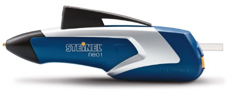 Steinel 334109 Akku-Heißklebestift Neo1 blau, Heißklebe-Pistole, 3 Klebesticks 7mm, kabellos, 3.6 V Akku, 15 Sek. Aufheizzeit , (L x B x H) 179 x 40 x 65 mm