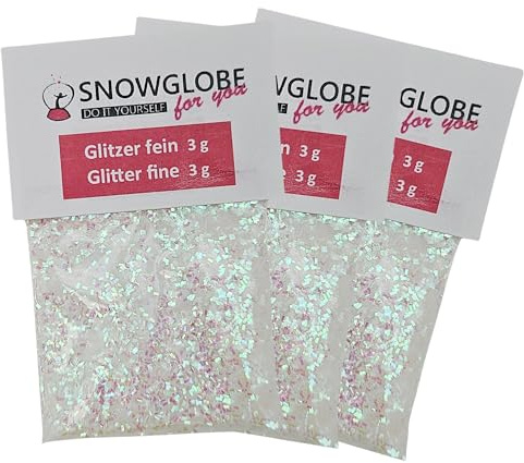 40011 - 3 x Scintillement pour boule a neige / scintillement balle pour être personnalisé