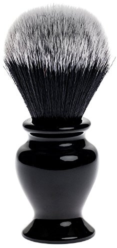 Fendrihan Black and White Synthetic Shaving Brush with Resin Handle for Personal and Professional Shaving (Knot: 24 mm)