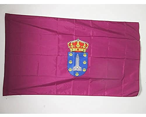 AZ FLAG Bandera Provincia de La Coruña 90x60 cm Poliéster 100D Funda | Uso interior y exterior Enseña española costuras dobles y bordes reforzados con funda para mástil