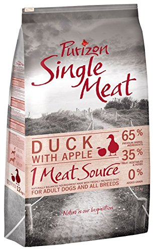 Purizon Single Fleisch für ausgewachsene Hunde, 12 kg –-Ente mit Apple. Eine heathly ausgewogenen Lebensmittel für Ihren Hund