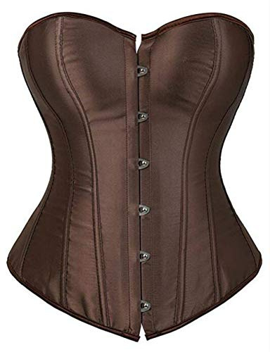 KUOSE Damen Satin Body Shaper Mieder Vollbrust Corsage Top Übergrößen S-6XL